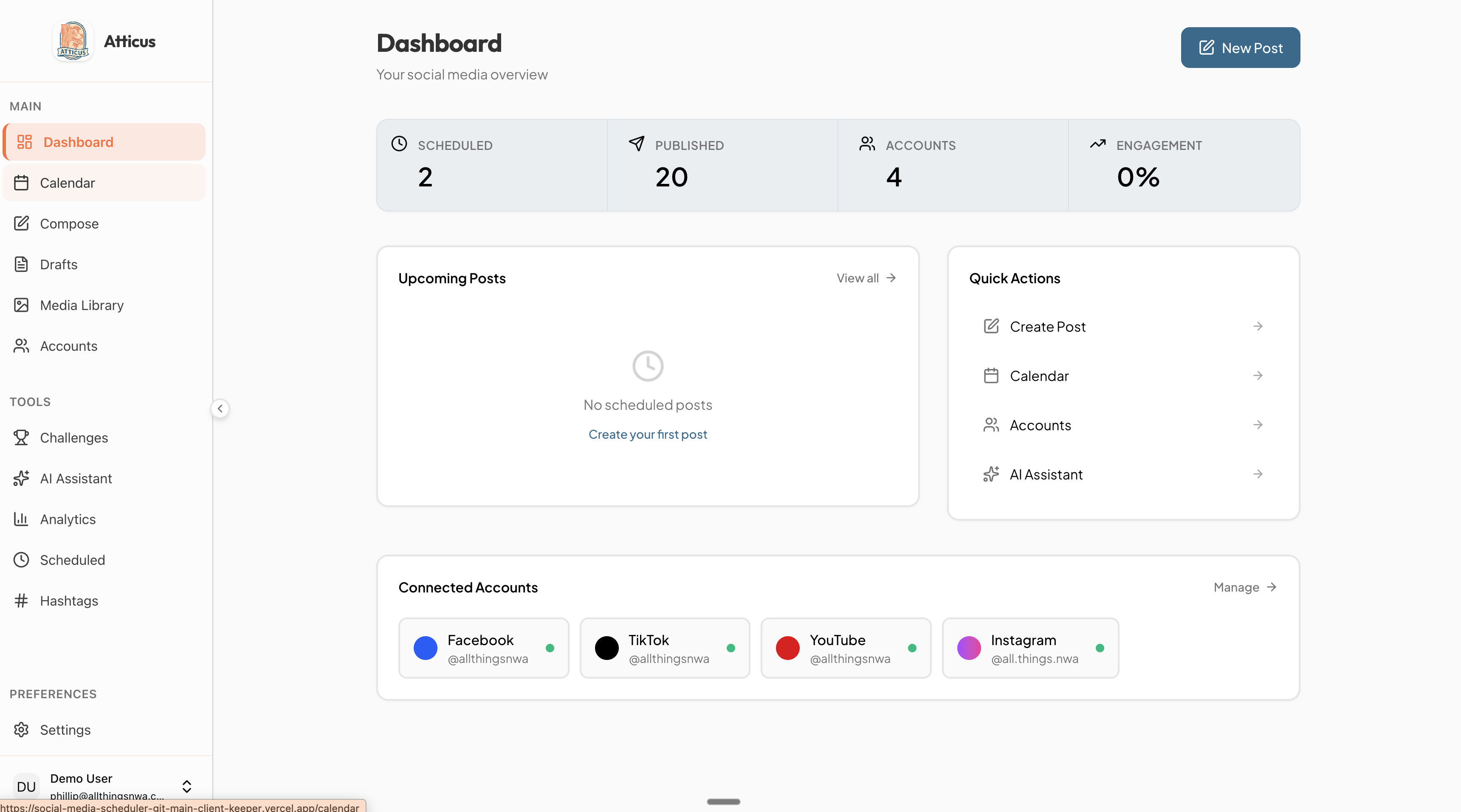 Atticus Dashboard